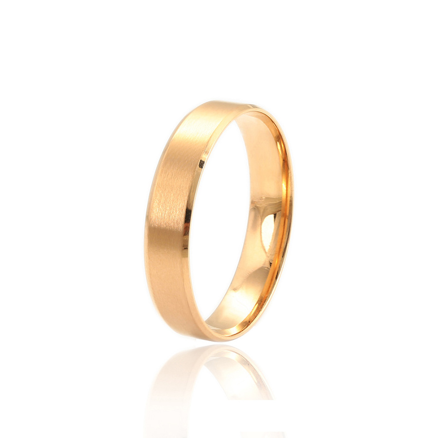 15737 xuping stainless steel jewelry simple 18k gold ring