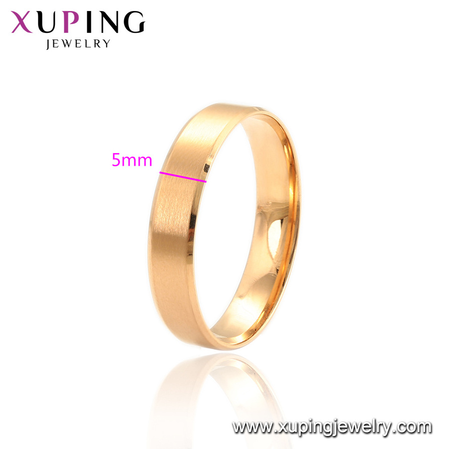 15737 xuping stainless steel jewelry simple 18k gold ring