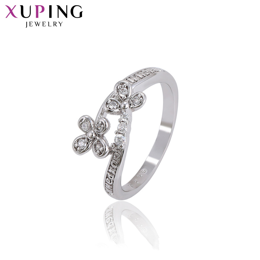 15904 Xuping jewelry elegant luxury fashion design lucky daily gift wedding four-leaf clover stone ring