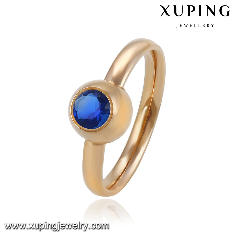 13782-Xuping 3 Color CZ Stone Interchangeable Stainless Steel Newest Rings For 18k