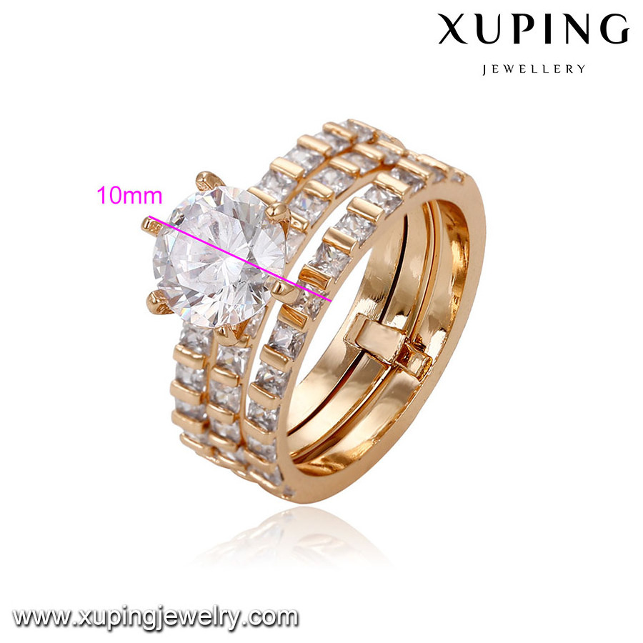 14696 Xuping Jewelry Fashion Stone Rings with 18K Gold Plated