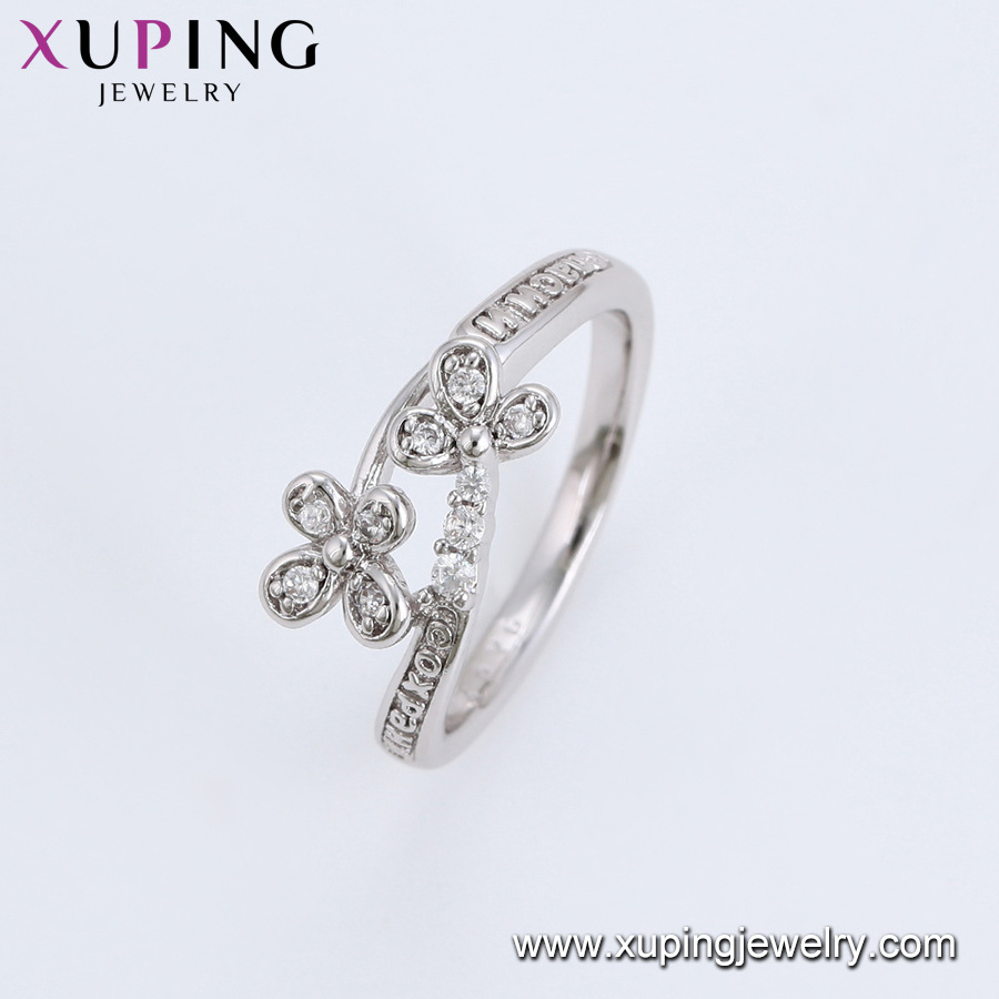 15904 Xuping jewelry elegant luxury fashion design lucky daily gift wedding four-leaf clover stone ring