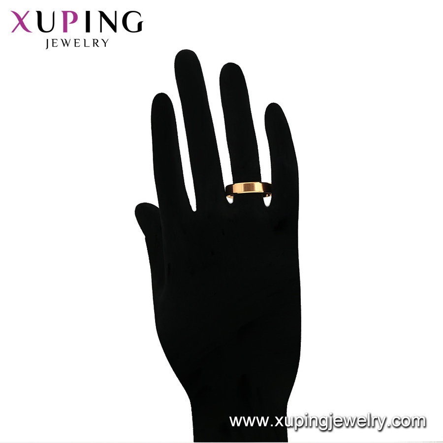 15737 xuping stainless steel jewelry simple 18k gold ring