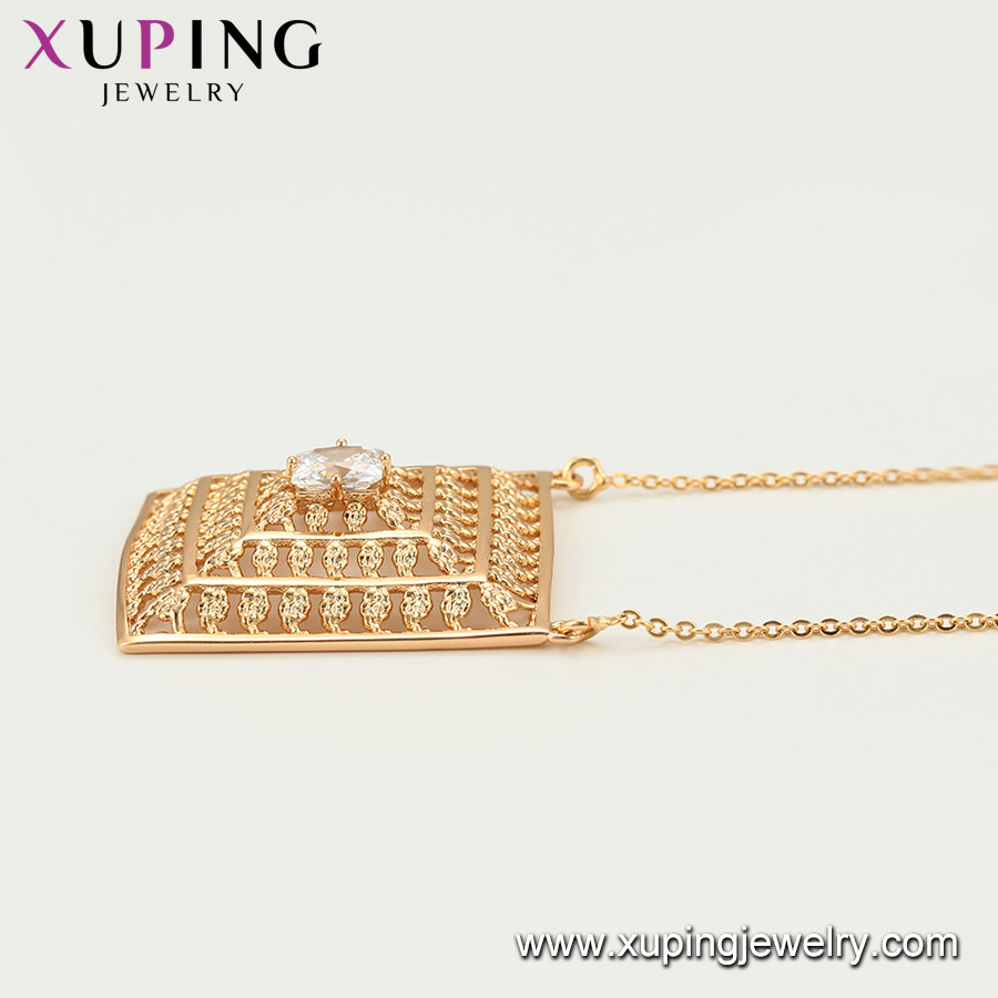 65301 XP wholesale jewelry gold pendant chain+elegant design earring 18 carat gold brazilian gold jewelry sets bijoux joyeria