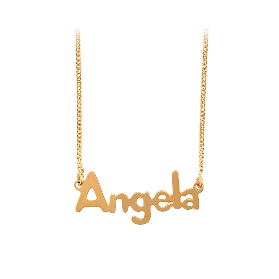 44996 Xuping initial jewelry  necklace custom gold plated name necklace personalised