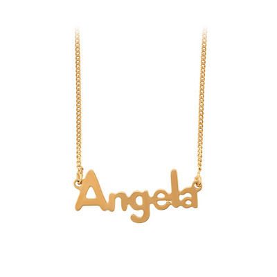 44996 Xuping initial jewelry  necklace custom gold plated name necklace personalised