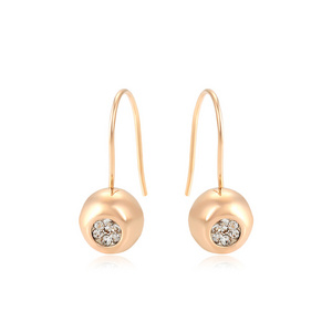 94589 Xuping Jewelry Simple design and Popular Hoop ball Earrings with 18K Gold Plated