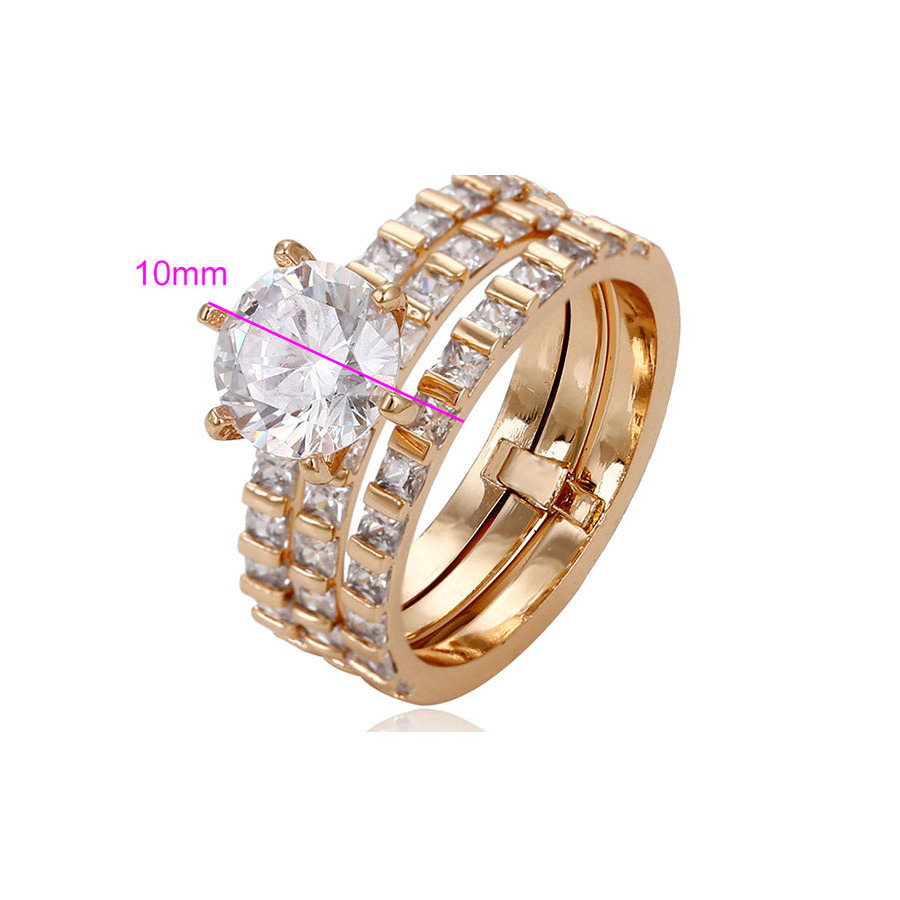 14696 Xuping Jewelry Fashion Stone Rings with 18K Gold Plated