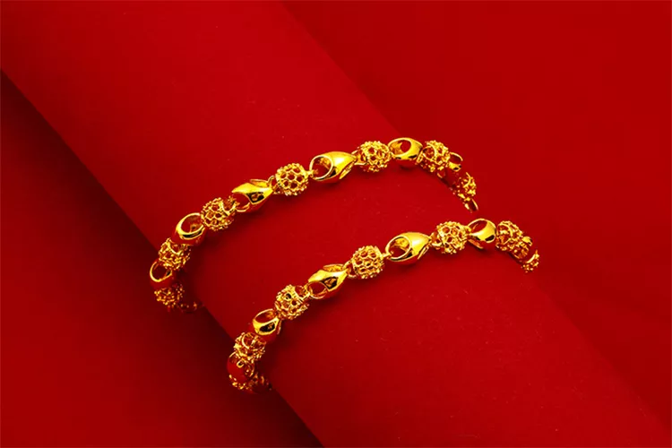 A00327503 xuping 24k Gold plated Buddha Beads Hollow Glossy Exquisite Bracelet Female Ins Design Bracelet wholesale