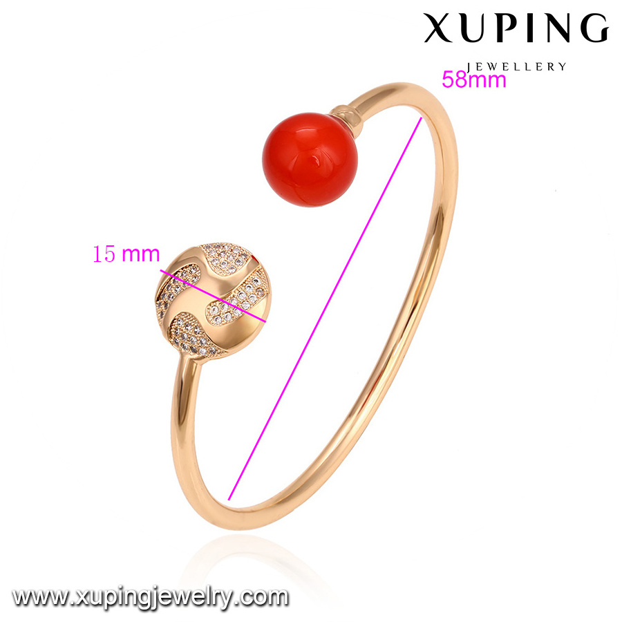 51787 Xuping Jewelry Wholesale Fashion Pearl Bangle for Ladies With Gold Plated