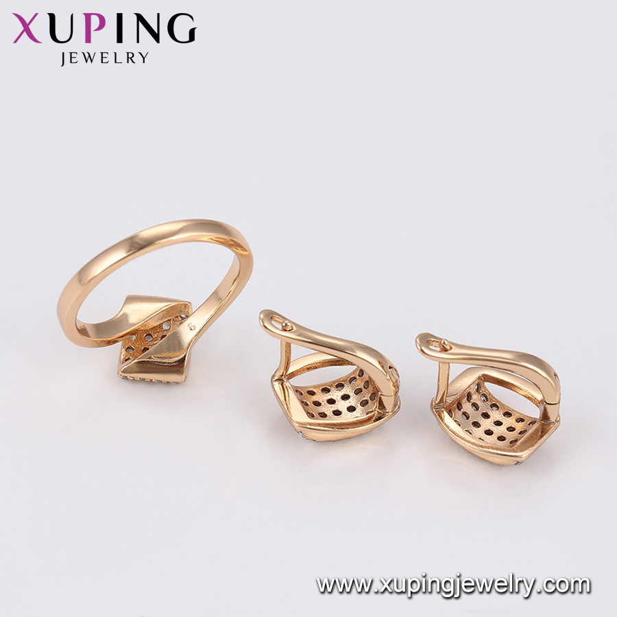 64742 xuping jewelry 18k gold plated fashion stone jewelry set