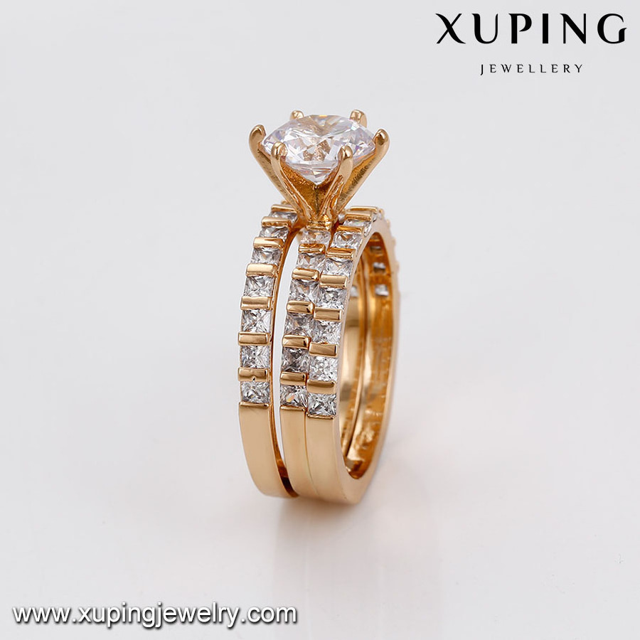 14696 Xuping Jewelry Fashion Stone Rings with 18K Gold Plated