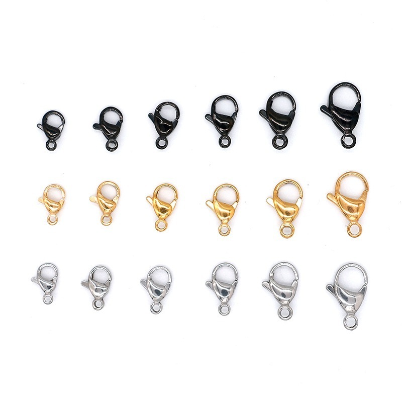 XuQian 304 Stainless Steel Lobster Clasps Claw Clasps for Bracelet Necklace Jewelry Making Findings