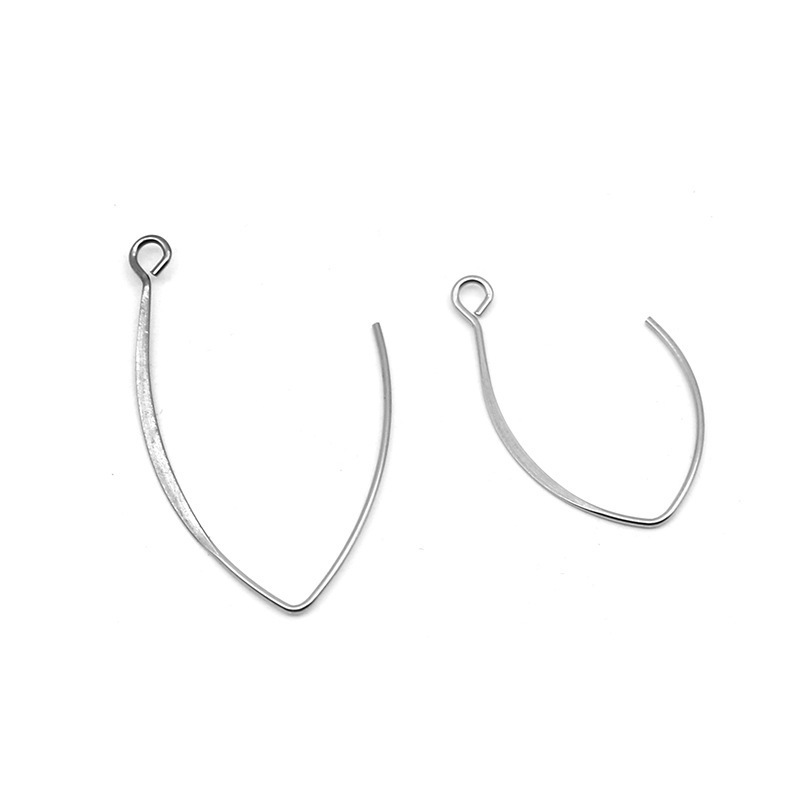 Hobbyworker 100Pcs/Bag 2022 Trendy 30-40MM Stainless Steel V Shape Ear Hook for DIY Earrings Jewelry Making Accessories A5573