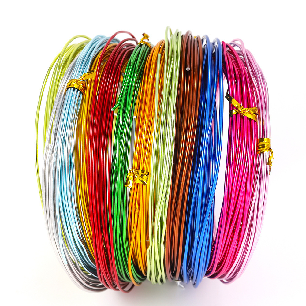 Hobbyworker 2022 Trendy 0.6-3.0mm Colorful Aluminum Wire for DIY Artistic Jewelry Craft Making A1157