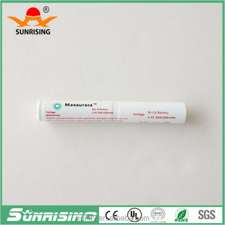 2.4V AA 1200mah Ni-MH Battery pack Stick With Tabs