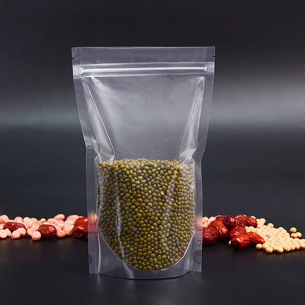 Stand Up Zipper Pouch Transparent Packaging Bag Zip Lock Plastic Clear Bag