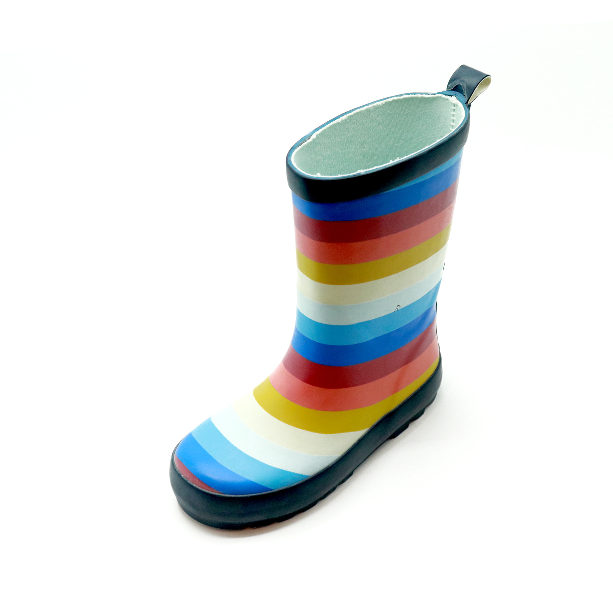 Wholesale custom  rubber round ton gum boots colorful waterproof children wellies kids rain boots for girls