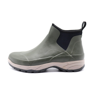 Rubber boots high grade rain shoes slip-on red comfortable rain boots waterproof walking shoes