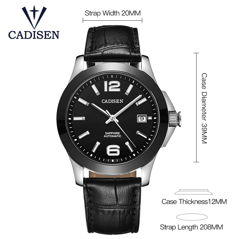 CADISEN 1009 Watches Classic Mens AUTO Date automatic Mechanical Watch