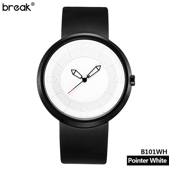 Break B101 Fashion Mens Watches Top Quartz Watch Men Casual Slim Mesh Steel Waterproof Sport Watch