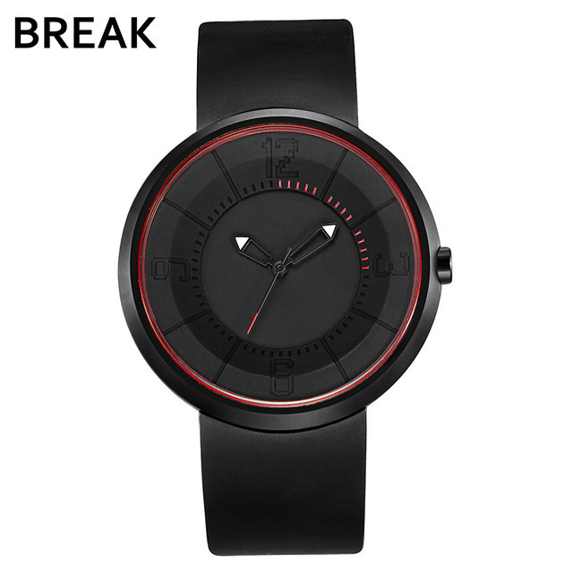 Break B106  Watch Men Women Black Waterproof Fashion Casual Military Quartz Sports Watches