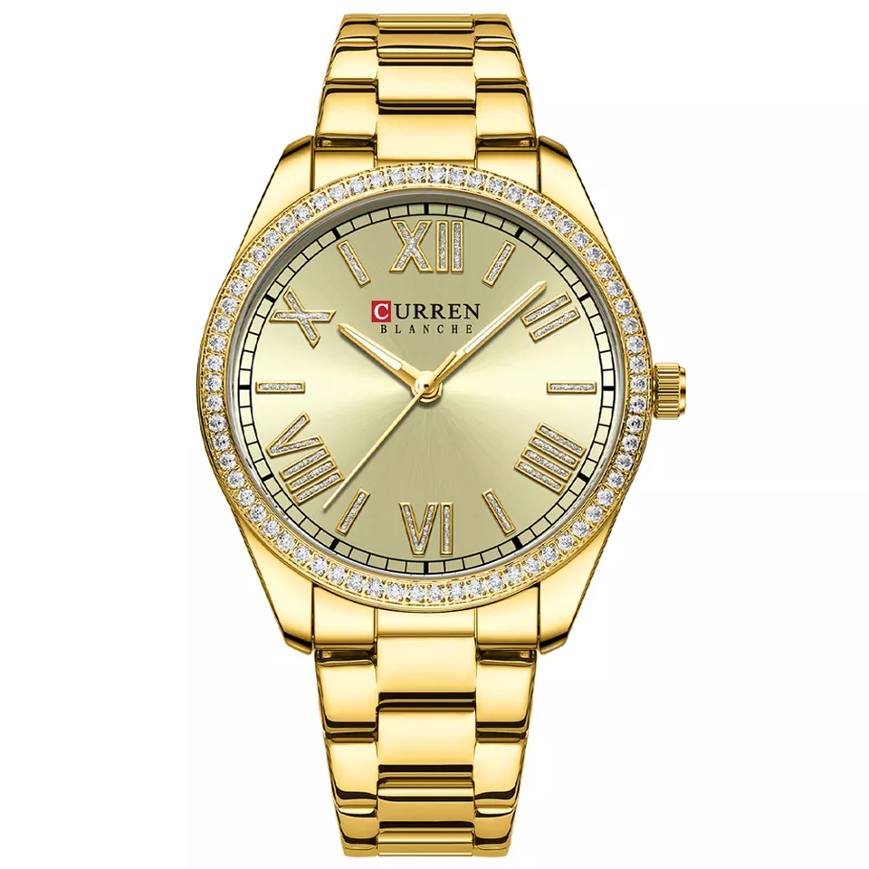 CURREN 9088 Fashion Women Watch  Lady Wristwatch Gold Stainless Steel Bracelet Waterproof Female Clock Gift