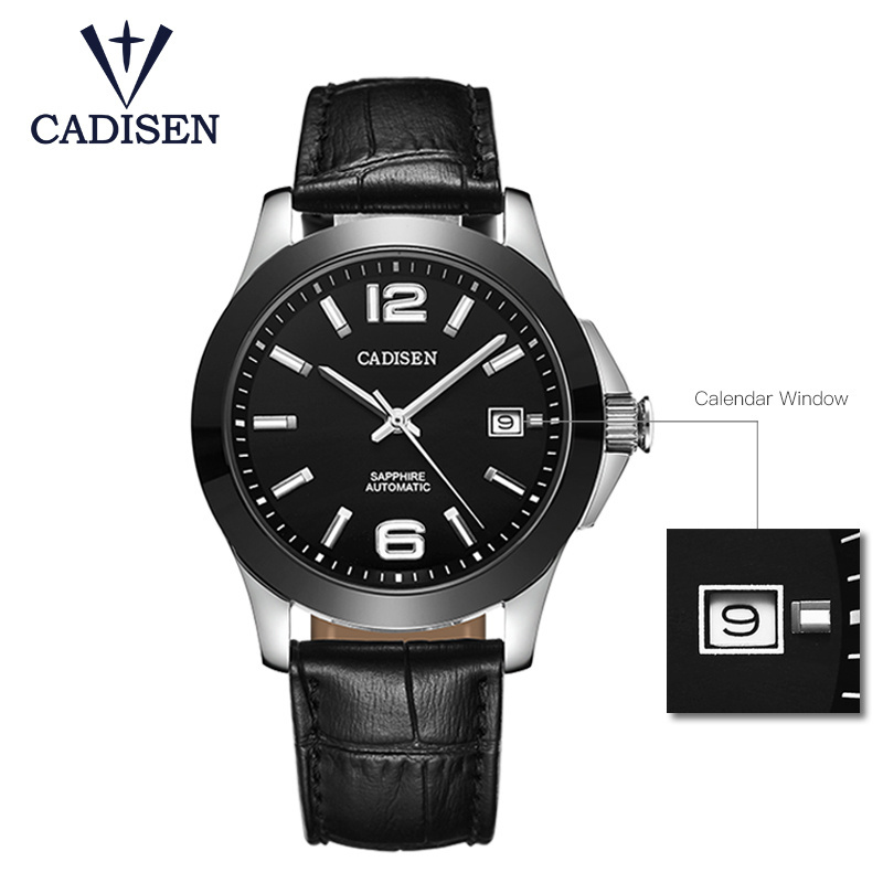 CADISEN 1009 Watches Classic Mens AUTO Date automatic Mechanical Watch