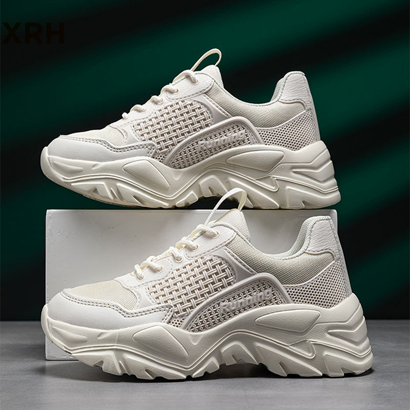 Wholesale Summer Unisex Outdoor Sport Running Platform Custom Logo White Sneakers Casual Men Chunky Walking Style Shoes Women La