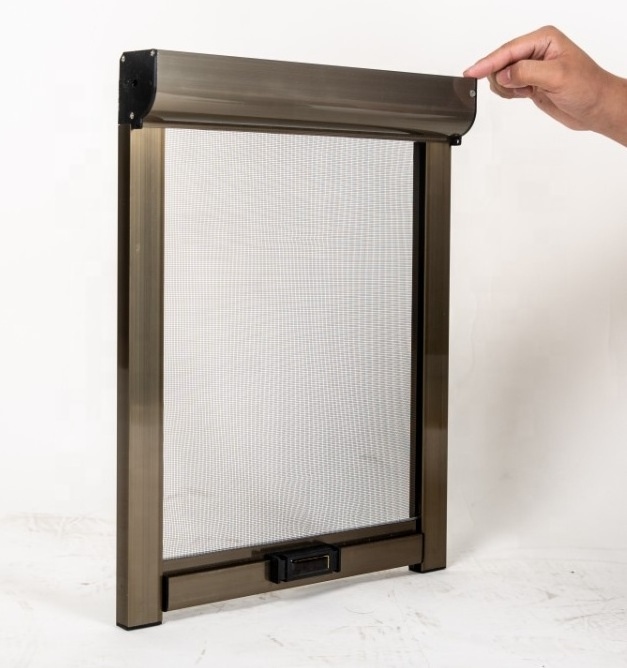 sliding aluminum window rolling mosquito screen rolling screen up-down left-right aluminum window invisible screen window