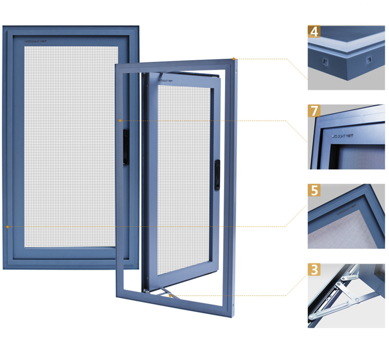 Camper Trailer Windows / House Window Grill Design / Aluminum Sliding Door With Grid