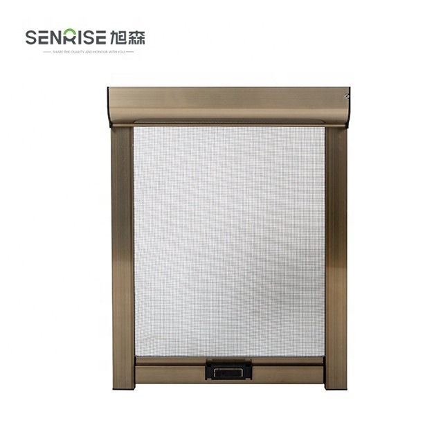 sliding aluminum window rolling mosquito screen rolling screen up-down left-right aluminum window invisible screen window