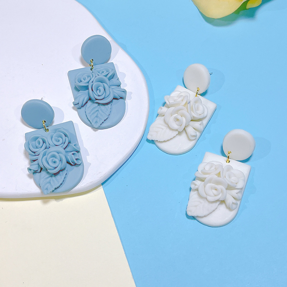 Polymer Clay Earring for Women Girls Fashion Handmade Dangle Earrings Wedding Bride Bridesmaid Earrings