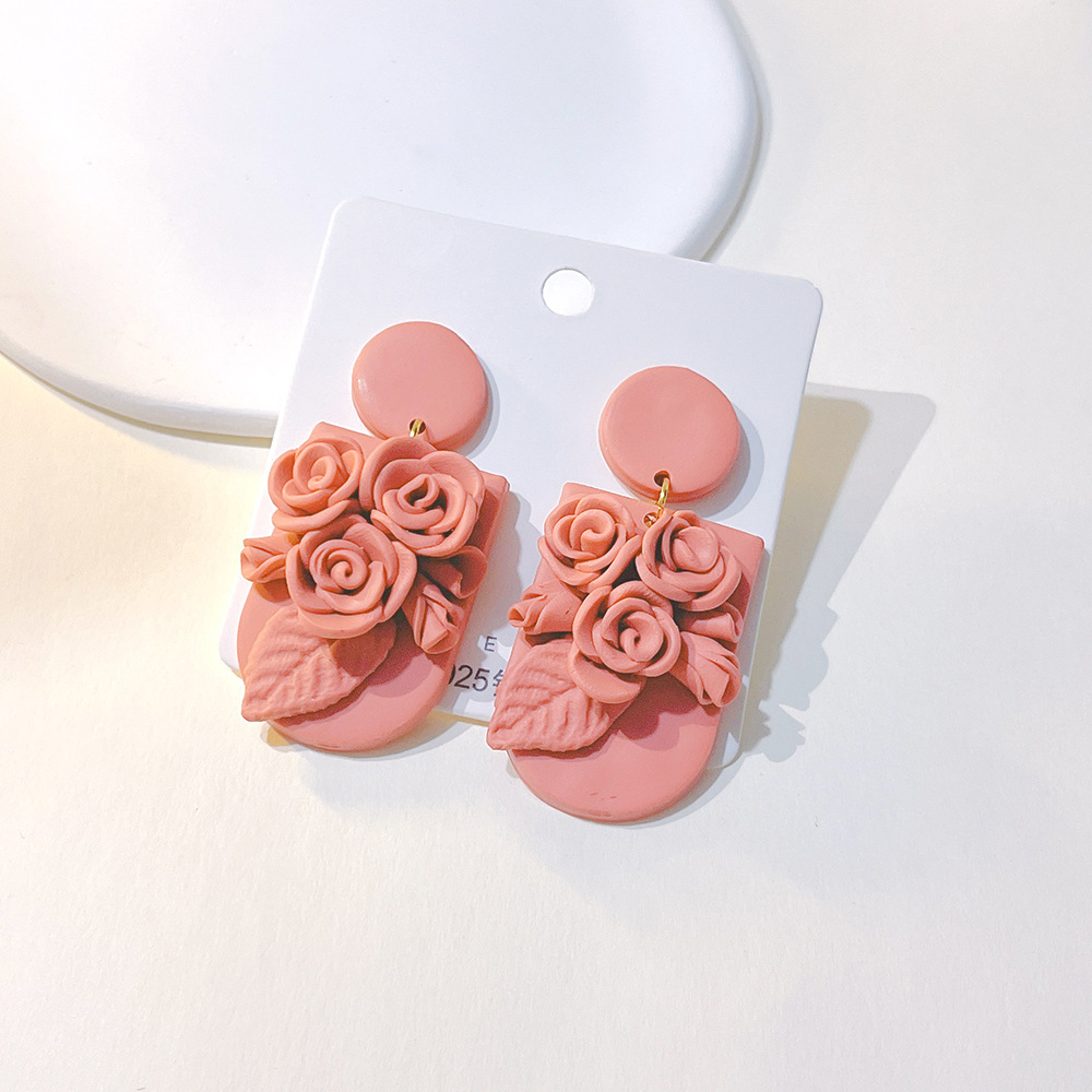 Polymer Clay Earring for Women Girls Fashion Handmade Dangle Earrings Wedding Bride Bridesmaid Earrings