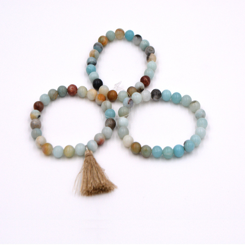 Xus  fashion Natural stone nfl jersey bracelets tassel chakra bracelets