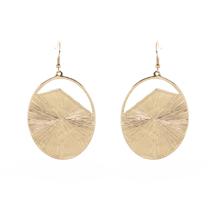 Original design women earrings geometric wooden earrings alloy inlaid wood jewelry