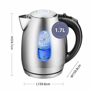 hotsell cordless stainless steel hot water purple electric kettle 2200w