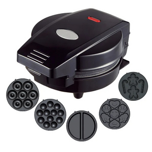 Electric round Waffle Maker 5-Inch Cooking Surface Detachable 3 4 5 in 1 pop donuts omelette pancake omelet Waffle maker