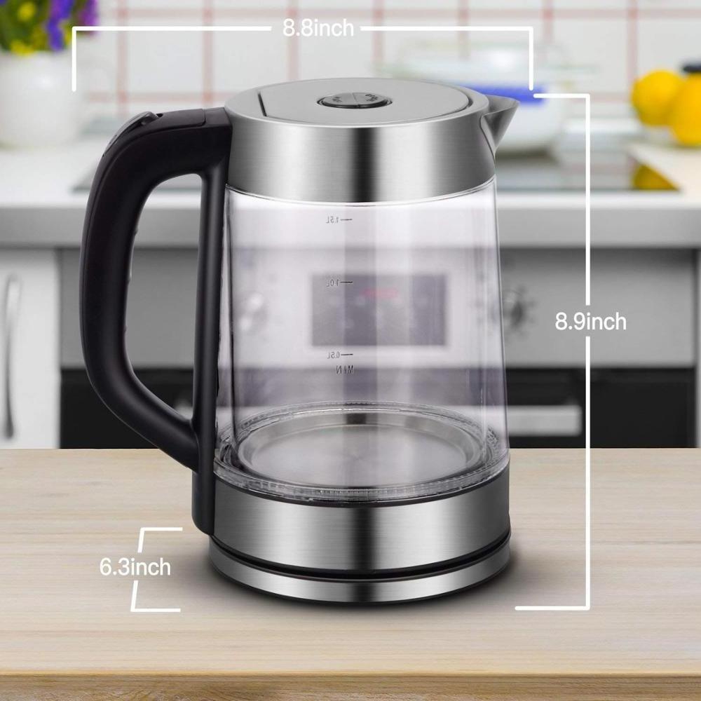 1.7l electric kettle cute glass tea kettle