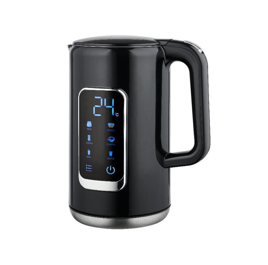 Unique 1.7L Double Layer Electric Water Kettle With Touch Sensitive Control and Display keep warm water bottle