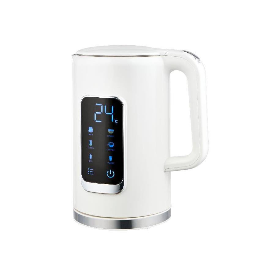 Unique 1.7L Double Layer Electric Water Kettle With Touch Sensitive Control and Display keep warm water bottle