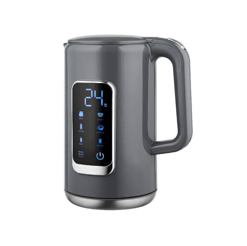 Unique 1.7L Double Layer Electric Water Kettle With Touch Sensitive Control and Display keep warm water bottle