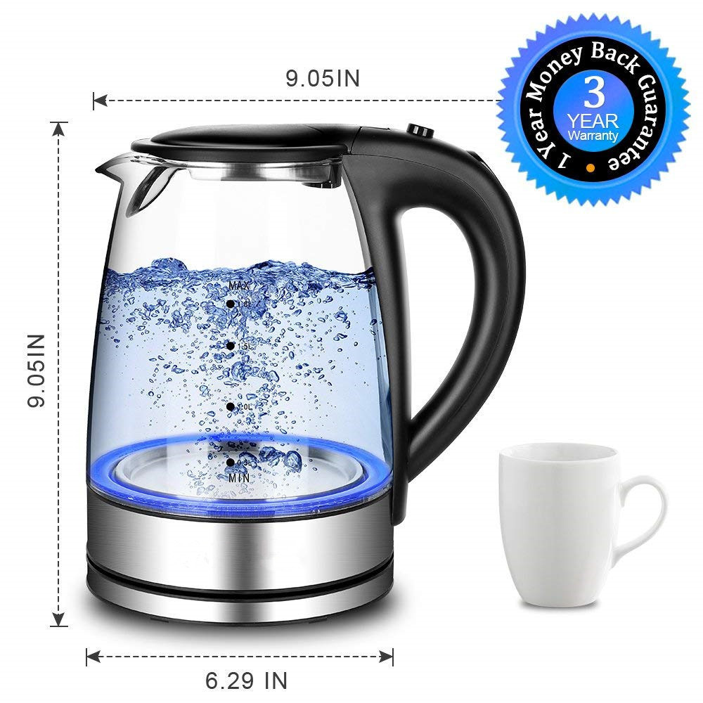 1.7l electric kettle cute glass tea kettle