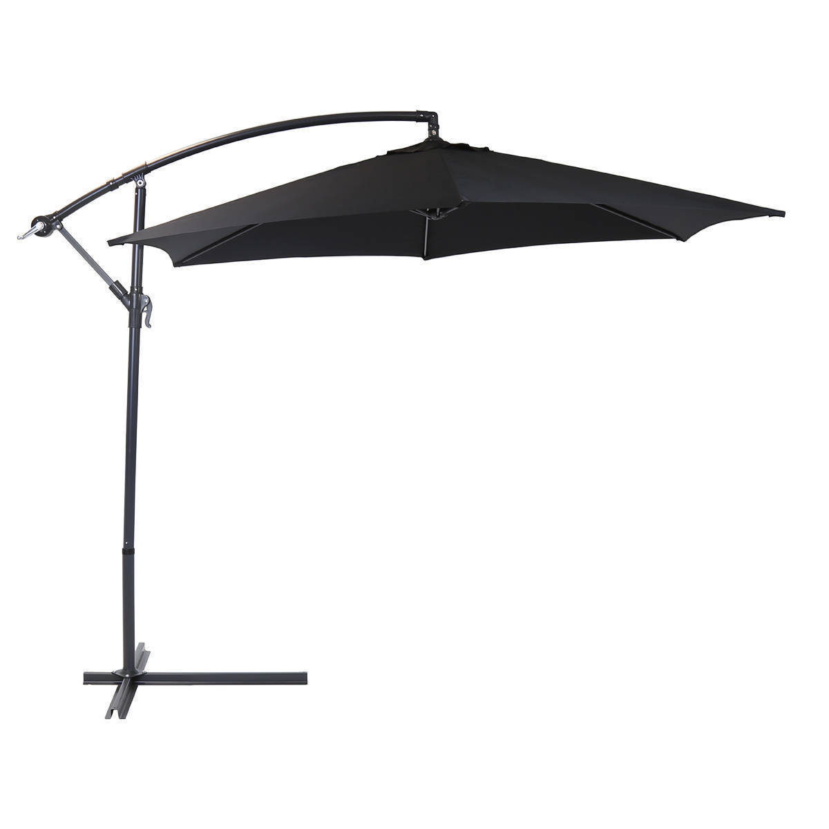 Outdoor Garden Patio beach banana Umbrella, Parasol 300 cm Sun Shade, with Crank Mechanism, UV50+