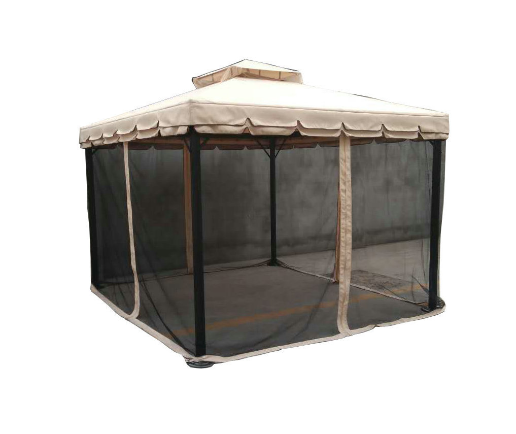 3x3m / 3x4m Water-Repellent wedding pavilion gazebo Aluminum Garden outdoor  Including mosquito nets and Side Walls