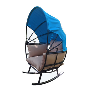 Outdoor Garden Swing Chair Rocking Chair with Canopy