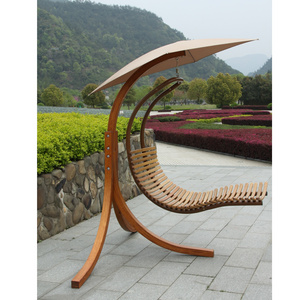 Wood Frame Outdoor Balcony Garden Patio Hanging Swing Chair