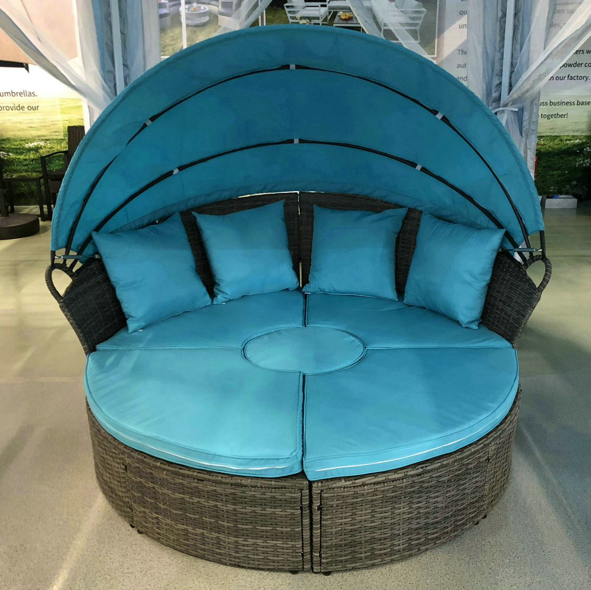 Luxury Modern Garden Hotel Home Resort Villa Outdoor Furniture Daybed Cabana Gazebo Sunbed Sofa Bed