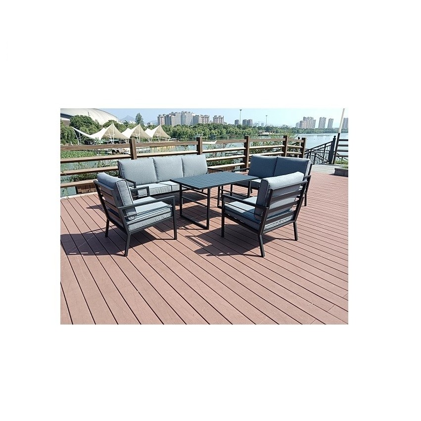 Leisure 5pcs Aluminum Garden Furniture Set Modern Patio Aluminium Sofa Outdoor Furniture Set