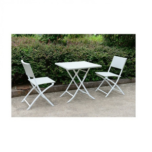 Patio Bistro Set Garden 2pcs Wicker Chairs with Coffee Table Outdoor Foldable Conversation Furniture Set